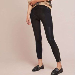 Anthropologie black ponte patchwork legging